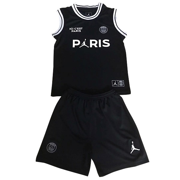 JORDAN Camiseta Paris Saint Germain Conjunto De Sin Mangas Niños 2018-2019 Negro
